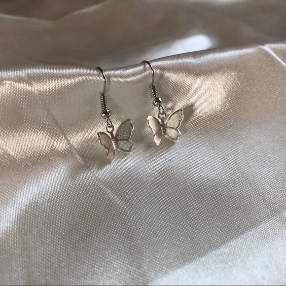 Jewelry - Dainty Silver Butterfly Earrings